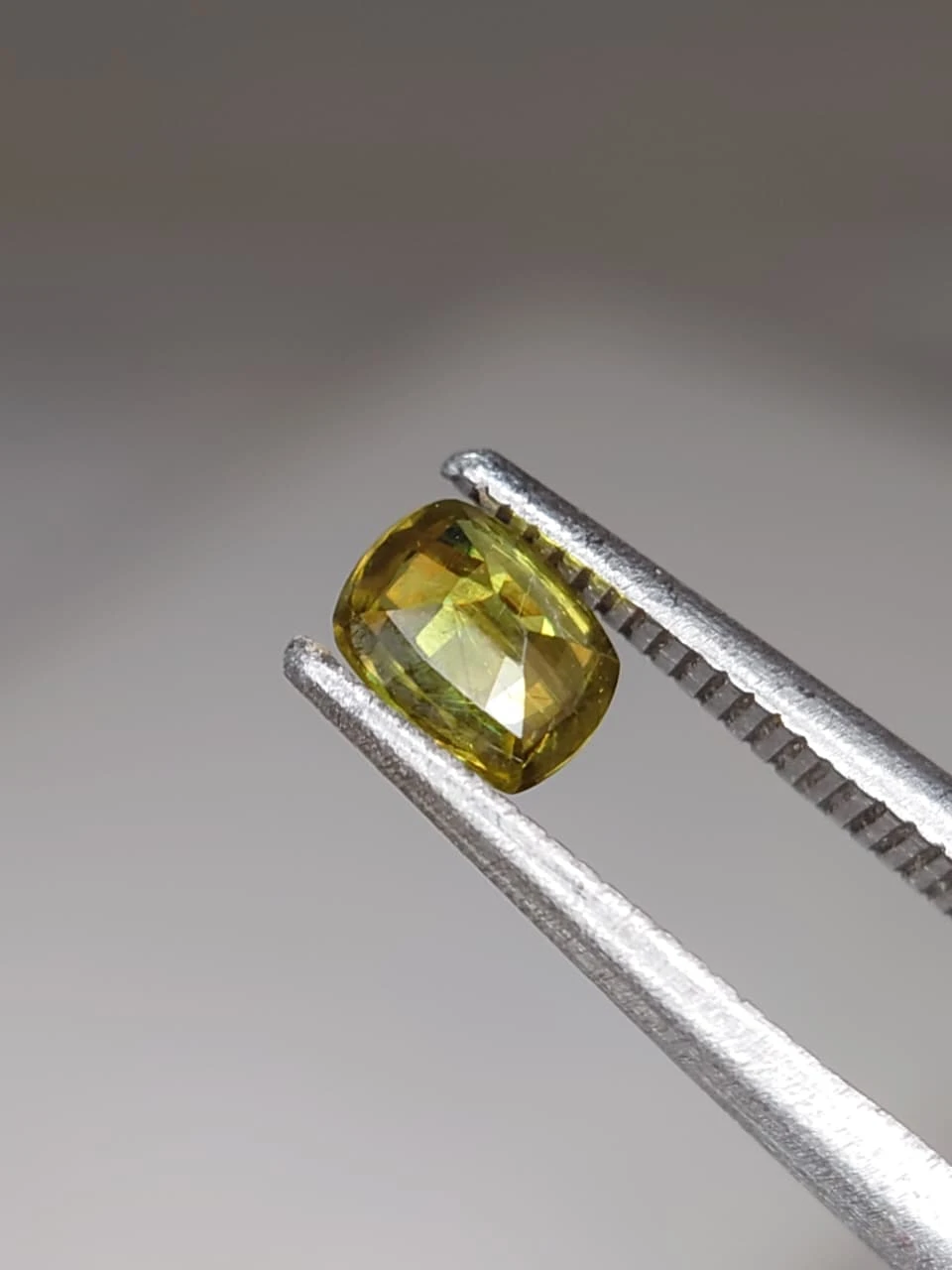 0.5ct Natural Cushion Faceted Demantoid Garnet from Pakistan — view 3